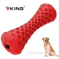 Jouet à mâcher interactif pour chien en forme de cylindre en caoutchouc